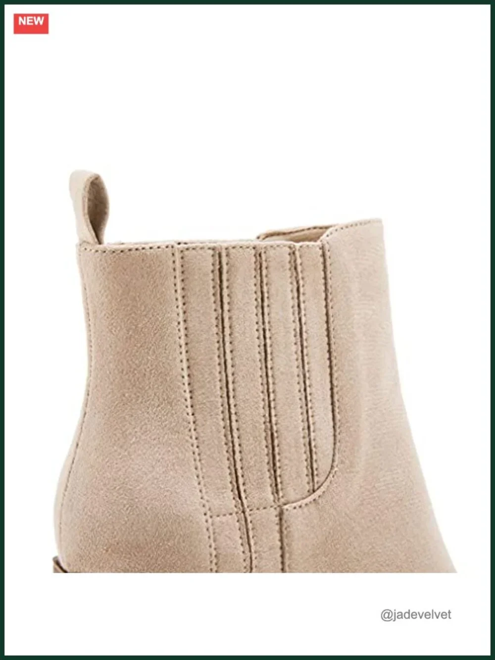 Womens Ankle Boots Slip On Pointed Toe Chunky Block Mid Heel Faux Leather